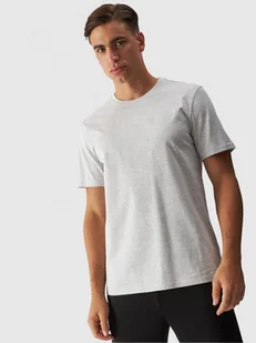 Męski t-shirt z nadrukiem 4F 4FWMM00TTSHM1844 - szary - Koszulki sportowe męskie - miniaturka - grafika 1