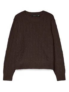 Vero Moda Sweter w kolorze ciemnobrązowym - Swetry damskie - miniaturka - grafika 1