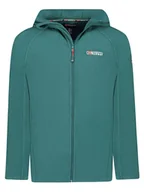 Kurtki i kamizelki sportowe męskie - Geographical Norway Kurtka polarowa "Tugood" w kolorze zielonym - miniaturka - grafika 1