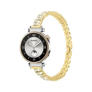 opaska pasek bransoleta DIAMONDS "8" Garmin GARMIN VENU 2S / VENU 3S / Vivoactive 4S / Huawei Watch GT 4 41mm GOLD - Akcesoria do smartwatchy - miniaturka - grafika 1