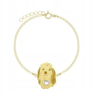 Bransoletki - Bransoletka Złota z psem Lwim Pieskiem 925 Łańcuszek Prezent GRAWER GRATIS - miniaturka - grafika 1