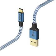 Kable USB - Hama Kabel Reflected USB Typ A-USB typ C 1.5M Niebieski - miniaturka - grafika 1