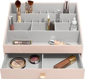 Kosmetyczki, organizery i kuferki - Organizer na kosmetyki Stackers open supersize różowy z szufladą - miniaturka - grafika 1