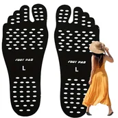Akcesoria obuwnicze - Wodoodporne naklejki na stopy ochronne na plażę czarne 40-43 - miniaturka - grafika 1