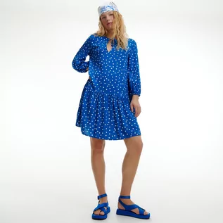 Sukienki - Reserved Sukienka z wiskozy - Niebieski - grafika 1