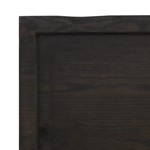 Blat do łazienki, ciemnoszary, 80x40x6 cm, lite drewno Lumarko! - Szafki łazienkowe - miniaturka - grafika 3