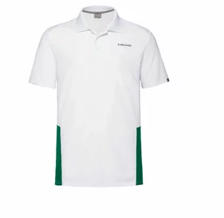 Koszulki sportowe męskie - HEAD Club Tech Polo Shirt M White Green 2020 - grafika 1