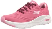 Sneakersy damskie - Skechers Damskie sneakersy Arch Fit Big Appeal, Różowa siatka bordowe wykończenie, 36 EU - miniaturka - grafika 1