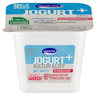 Maluta Jogurt naturalny wysokobiałkowy 0 % 200 g - Kefiry, jogurty, maślanki - miniaturka - grafika 1