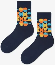 Skarpety męskie bawełniane w geometryczny wzór Circles Marilyn - Skarpetki męskie - miniaturka - grafika 1