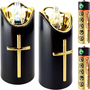 DUŻA ŚWIECA LED NA BATERIE WKŁAD DO ZNICZY 12,5cm DO ZNICZA ZNICZ WKŁADY - Lampiony i znicze - miniaturka - grafika 1