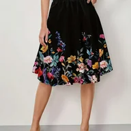 Spódnice - TEMU Klasyczna spódniczka damska z motywem motyli i kwiatów, idealna na co dzień - miniaturka - grafika 1