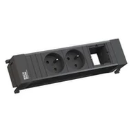 Listwy zasilające - BACHMANN POWER FRAME 2xUTE 1xCM Profil plastikowy czarny - miniaturka - grafika 1