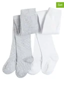 Rajstopy dziecięce - COOL CLUB Rajstopy (2 pary) w kolorze szaro-białym - miniaturka - grafika 1