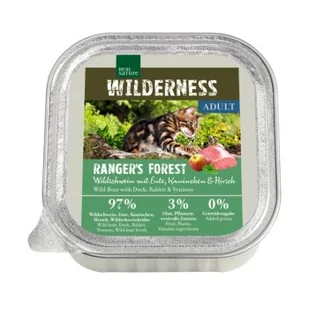 REAL NATURE WILDERNESS Adult 16 x 100 g Ranger's Forest Dzik z kaczką, królikiem i jeleniną - Mokra karma dla kotów - miniaturka - grafika 1