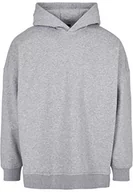 Bluzy męskie - Build Your Brand Męska bluza z kapturem z długim rękawem i kapturem, szary, 3XL - miniaturka - grafika 1