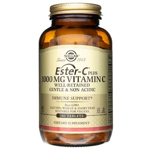 Solgar Ester C Plus 1000 mg Witaminy C - 180 tabletek SOL1053 - Witaminy i minerały - miniaturka - grafika 2