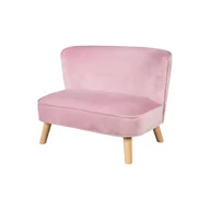 Fotele i pufy dla dzieci - Jasnoróżowa aksamitna sofa dla dzieci 70 cm Lil Sofa – Roba - miniaturka - grafika 1