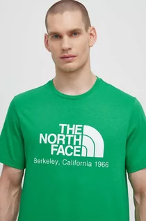 Koszulki męskie - The North Face t-shirt bawełniany M Berkeley California S/S Tee męski kolor zielony z nadrukiem NF0A87U5PO81 - grafika 1