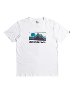 Quiksilver Koszulka z krótkim rękawem męska QS Gradient Mountains SS XS biała - Koszulki męskie - miniaturka - grafika 1