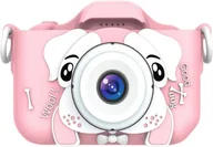 Zabawki interaktywne dla dzieci - Dziecięcy Aparat Cyfrowy X5 40 MP piesek różowy - miniaturka - grafika 1