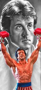 PODKŁADKA POD MYSZ Nadruk 22x18 cm Rocky Balboa Sylvester Stallone Prezent - Podkładki pod mysz - miniaturka - grafika 1