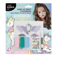 Przybory szkolne - Farbki do twarzy z kalkomanią Unicorn KIDEA - DERFORM - miniaturka - grafika 1