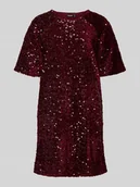 Sukienki - Sukienka koktajlowa wąska z cekinowym obszyciem model ‘KAM’ - miniaturka - grafika 1