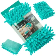 Akcesoria do mycia samochodu - Gąbka Z Mikrofibry Do Czyszczenia Mycia Auta Samochodu 19X11,5 Cm Turkusowa - miniaturka - grafika 1