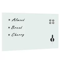 Tablice i flipcharty - vidaXL Ścienna tablica magnetyczna, szklana, biała, 100 x 60 cm vidaXL - miniaturka - grafika 1