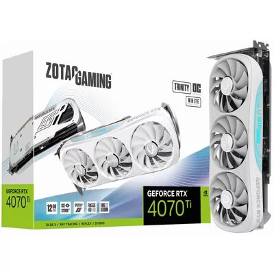 ZOTAC GeForce RTX 4070 Ti Gaming Trinity White Edition 12GB OC DLSS 3 ZT-D40710Q-10P