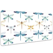 Podkładki na biurko - Podkład na biurko Niebieskie ważki 100x50 cm - miniaturka - grafika 1