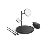Ładowarki do telefonów - Anker MagGo 3w1 (B25M3312 iPhone Apple Watch AirPods 15W Czarny - miniaturka - grafika 1