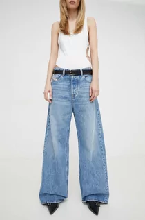 Spodnie damskie - Diesel jeansy damskie high waist - grafika 1