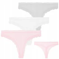 Majtki damskie - 3X STRINGI DAMSKIE BAWEŁNIANE MAJTKI KLASYCZNE SEKSOWNE KOMPLET MORAJ XL - miniaturka - grafika 1
