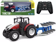 Zabawki zdalnie sterowane - Traktor Zdalnie Sterowany 2,4 G Niebieski Pług - miniaturka - grafika 1