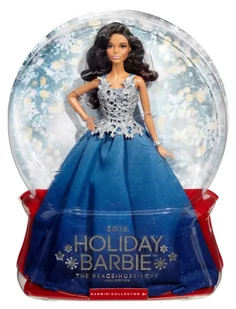 Mattel Barbie Świąteczna lalka niebieska DGX99 - Lalki dla dziewczynek - miniaturka - grafika 1