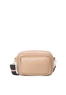 Torebki damskie - Boline Damska torba na ramię z zamkiem błyskawicznym, beżowa, beżowy - miniaturka - grafika 1