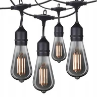 Lampy ogrodowe - GIRLANDA OGRODOWA Łańcuch 10m E27 + ŻARÓWKI LED - miniaturka - grafika 1