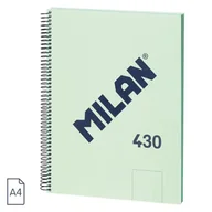 Zeszyty szkolne - ZESZYT NOTES NA SPIRALI A4 MILAN GŁADKI 80 KARTEK HIT ZIELONY - miniaturka - grafika 1