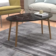 Ławy i stoliki kawowe - Stolik kawowy 'Sindal' 41 x 90 x 50 cm marmur, czarny - miniaturka - grafika 1