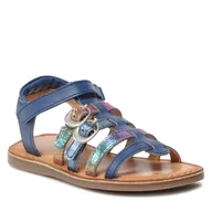 Sandały damskie - Kickers Sandały Diveta 894651-30 S Bleu Fonce Metallise 51 - miniaturka - grafika 1