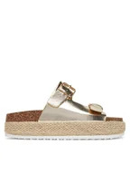 Espadryle damskie - DeeZee Espadryle LB-P1690 Złoty - miniaturka - grafika 1