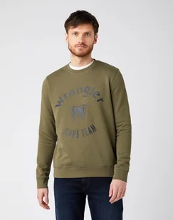 WRANGLER CREW SWEAT MĘSKA BLUZA KLASYCZNA IVY GREEN W6M8HYXIX 112141493 - Wrangler - Bluzy męskie - miniaturka - grafika 1