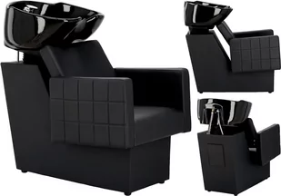 Myjnia myjka fryzjerska barberska Tom Black do salonu fryzjerskiego barberskiego ruchoma misa ceramiczna armatura bateria słuchawka - Myjki fryzjerskie - miniaturka - grafika 1