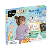 Zabawki kreatywne - DERFORM, przenośny zestaw tablic 5w1 zoo kidea - miniaturka - grafika 1