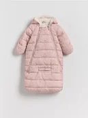 Bluzki dla niemowląt - Reserved - Ocieplany śpiworek w kwiaty - brudny róż - miniaturka - grafika 1