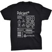 Koszulki męskie - Policjant Etykieta Koszulka Dla Policjanta - miniaturka - grafika 1