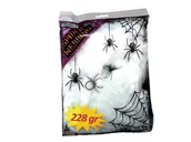 Dodatki do strojów karnawałowych - Aster, pajęczyna na Halloween, biała, 228 g - miniaturka - grafika 1