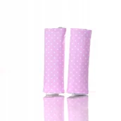 Akcesoria do fotelików - Nakładki Osłony Pokrowce Na Pasy Dwustronne Różowe - miniaturka - grafika 1